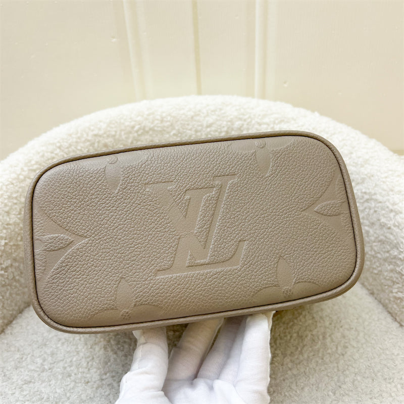 LV Vanity PM in Tourterelle Grey Giant Monogram Empreinte Leather GHW