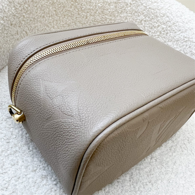 LV Vanity PM in Tourterelle Grey Giant Monogram Empreinte Leather GHW