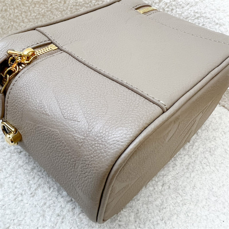 LV Vanity PM in Tourterelle Grey Giant Monogram Empreinte Leather GHW
