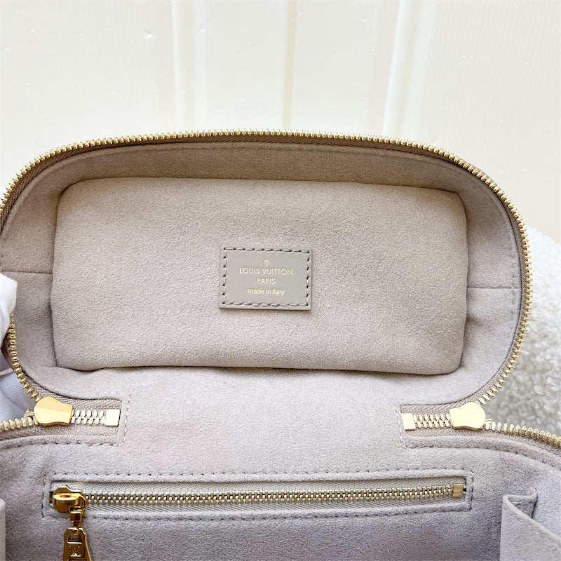 LV Vanity PM in Tourterelle Grey Giant Monogram Empreinte Leather GHW