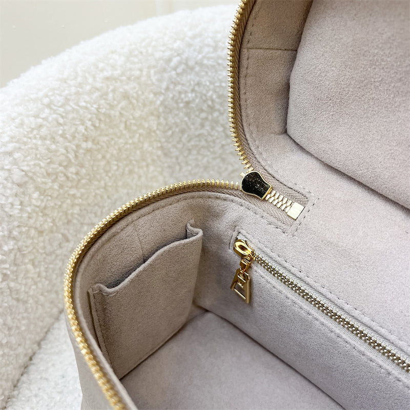 LV Vanity PM in Tourterelle Grey Giant Monogram Empreinte Leather GHW