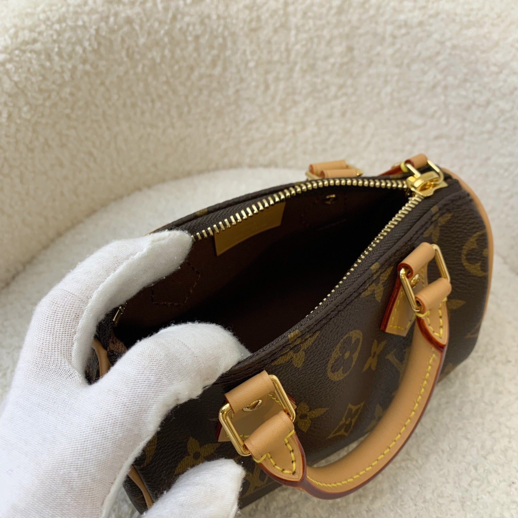 LV Nano Speedy in Monogram Canvas GHW