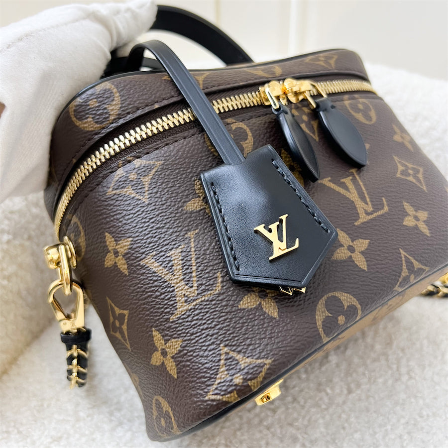 LV Vanity PM in Monogram Canvas and Black Trim with GHW
