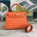 HM Kelly Orange For Women Gold Toned Hardware 10in/25cm