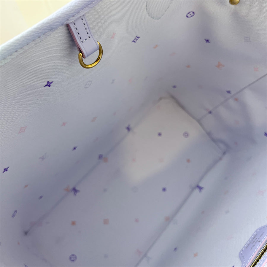 LV Neverfull MM Spring in the Air Sunrise Pastel Canvas and GHW