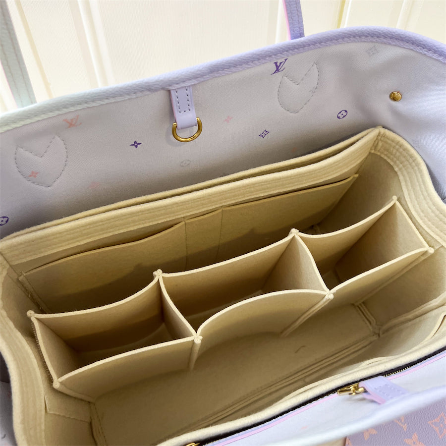 LV Neverfull MM Spring in the Air Sunrise Pastel Canvas and GHW