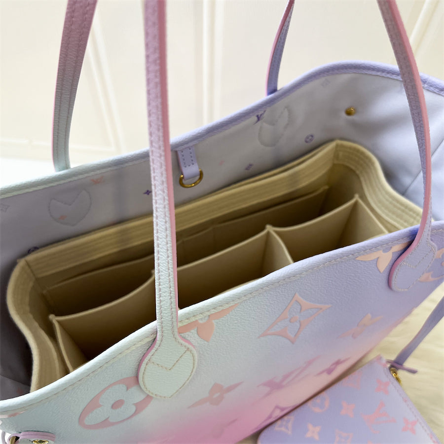 LV Neverfull MM Spring in the Air Sunrise Pastel Canvas and GHW