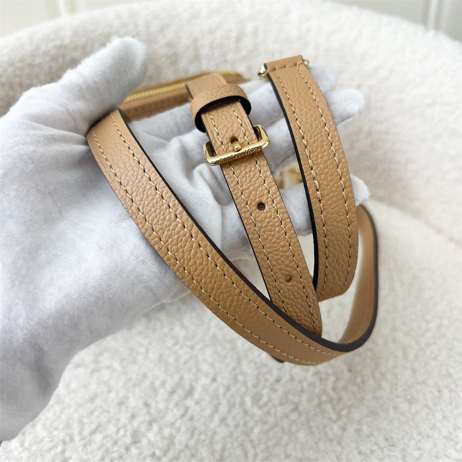 LV Nano Speedy in Arizona Beige / Crème Beige Monogram Empreinte Leather