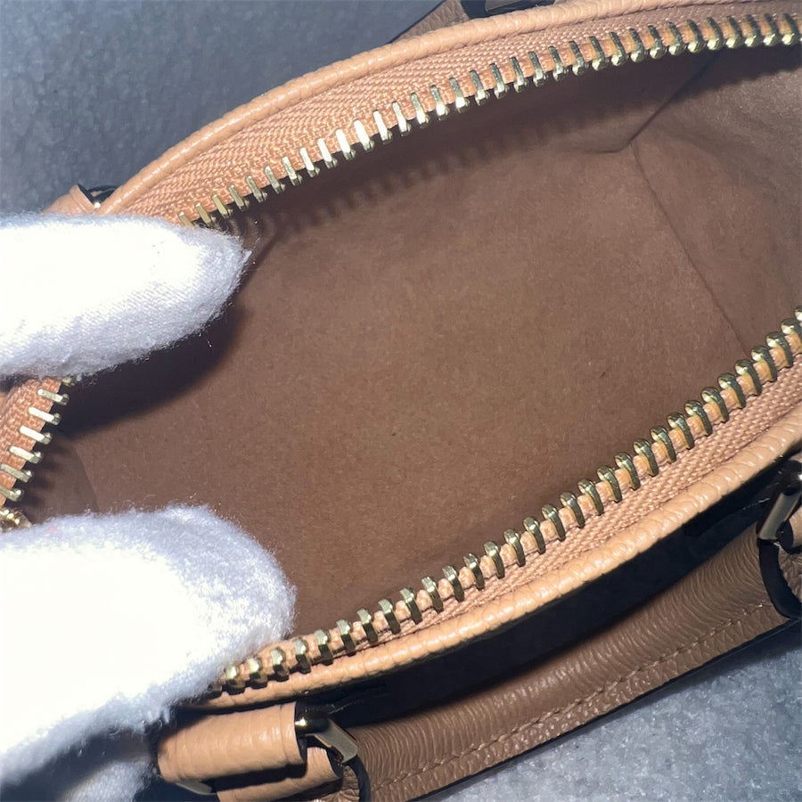 LV Nano Speedy in Arizona Beige / Crème Beige Monogram Empreinte Leather