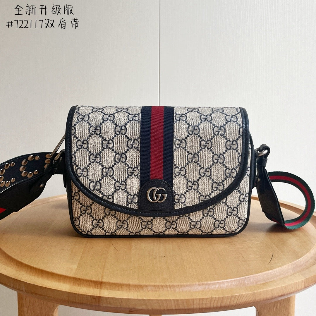 GC702 Ophidia Medium Shoulder Bag / 10.2x6.7x2.7inch