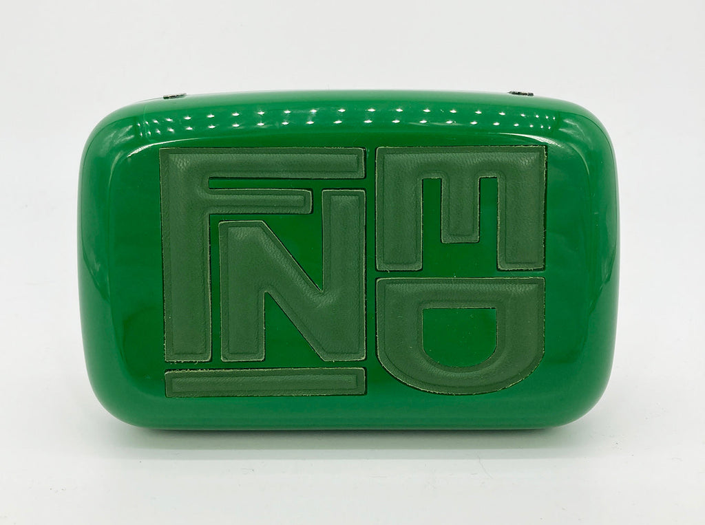 Fendi Green Logo Box Clutch