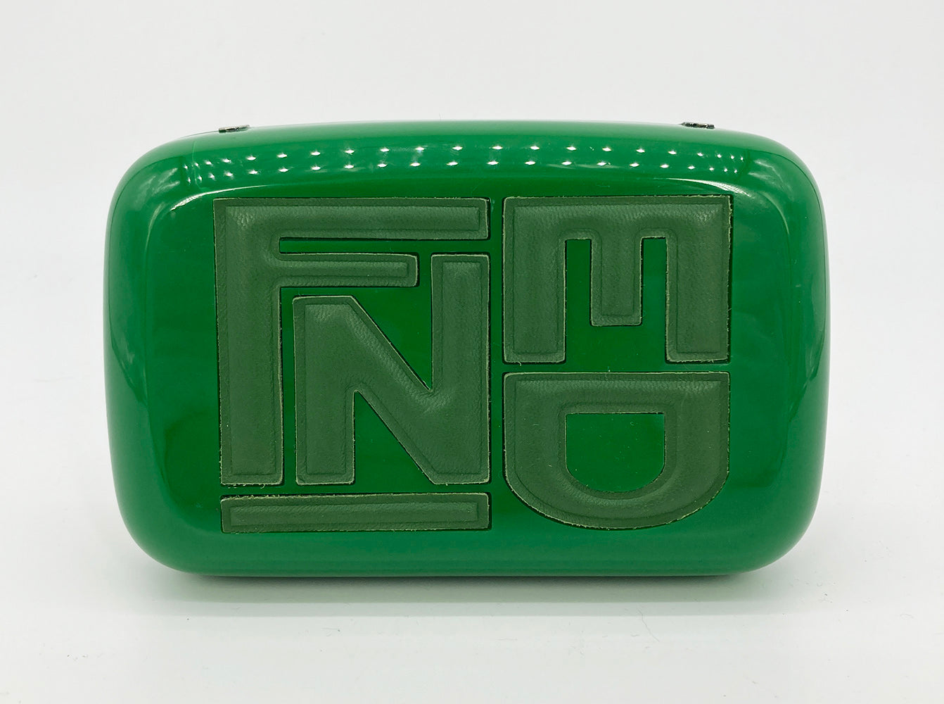 Fendi Green Logo Box Clutch
