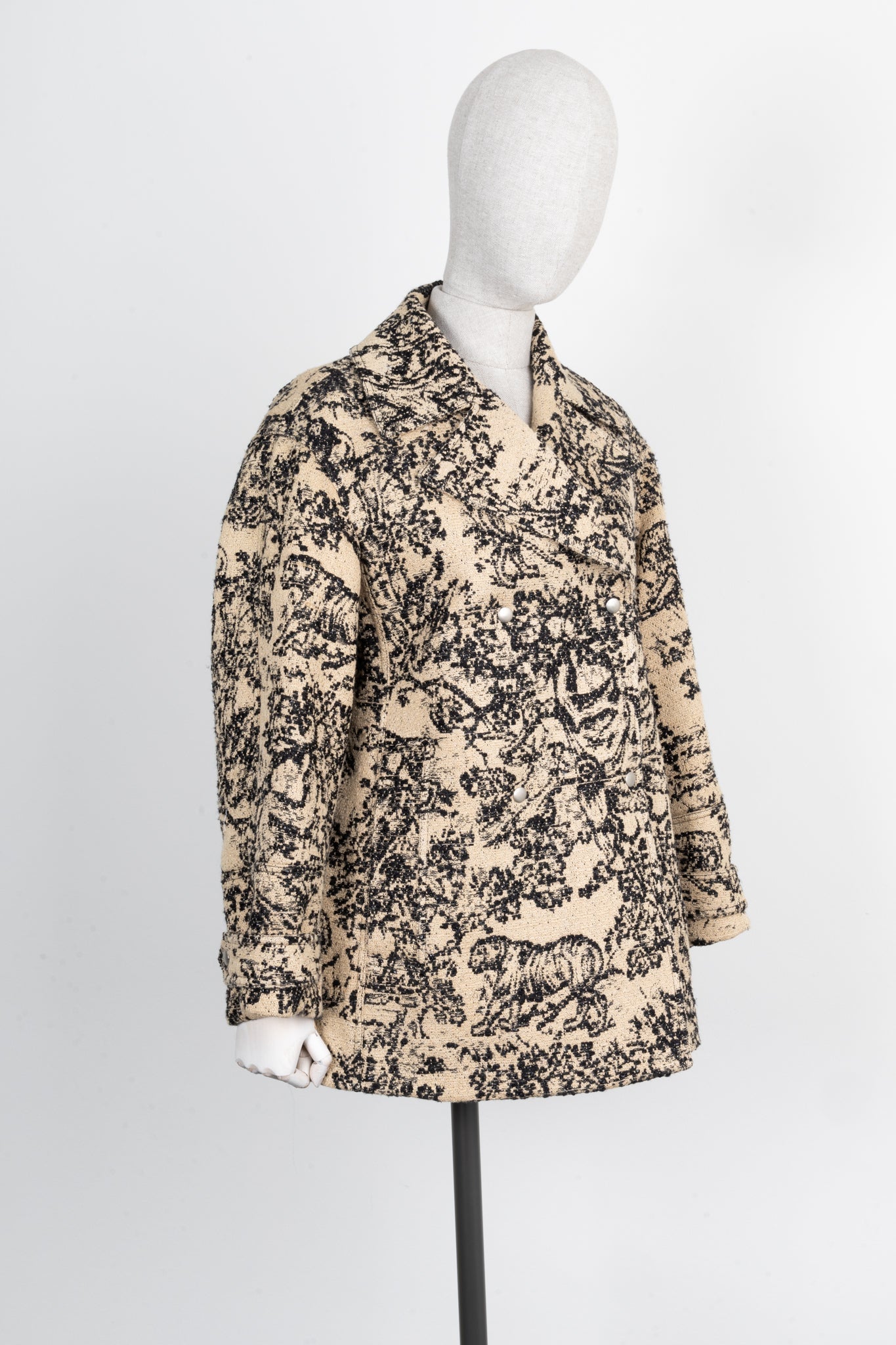 CHRISTIAN DIOR Toile De Jouy Coat Beige