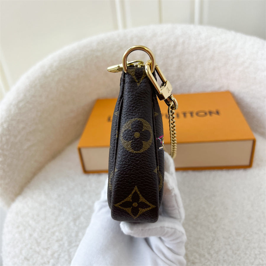 LV Mini Pochette Christmas 2020 Roller Coaster in Monogram Canvas GHW