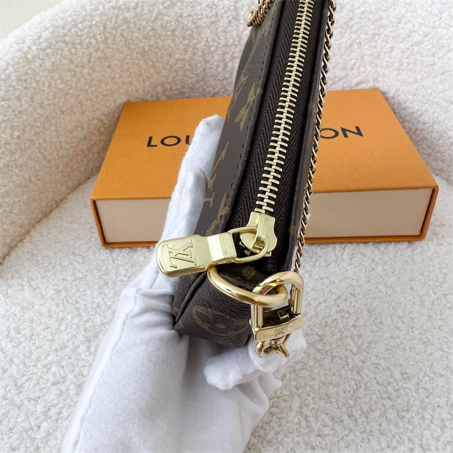 LV Mini Pochette Christmas 2020 Roller Coaster in Monogram Canvas GHW