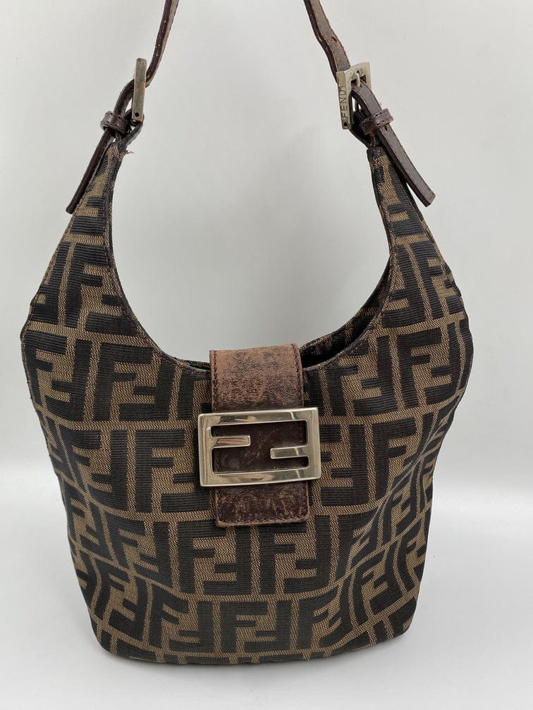 Fendi Zucca Hobo Bag in brown Zucca canvas