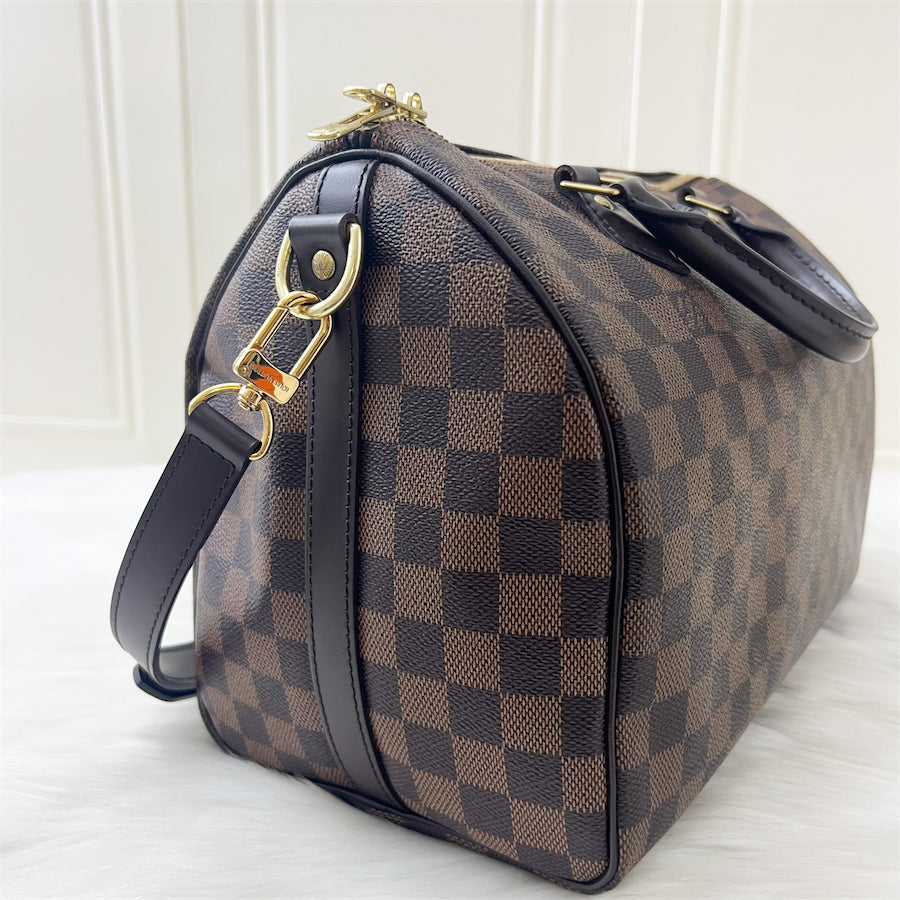 LV Speedy 30 Bandouliere in Damier Ebene Canvas GHW