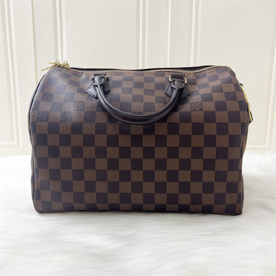 LV Speedy 30 Bandouliere in Damier Ebene Canvas GHW