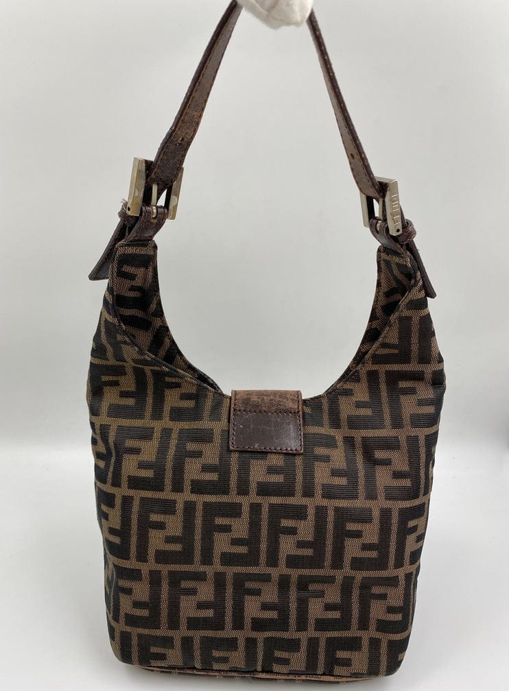 Fendi Zucca Hobo Bag in brown Zucca canvas