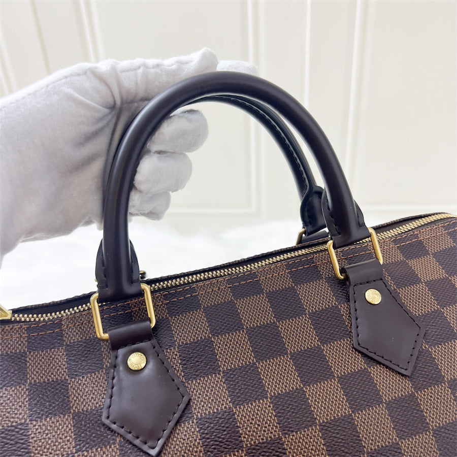 LV Speedy 30 Bandouliere in Damier Ebene Canvas GHW