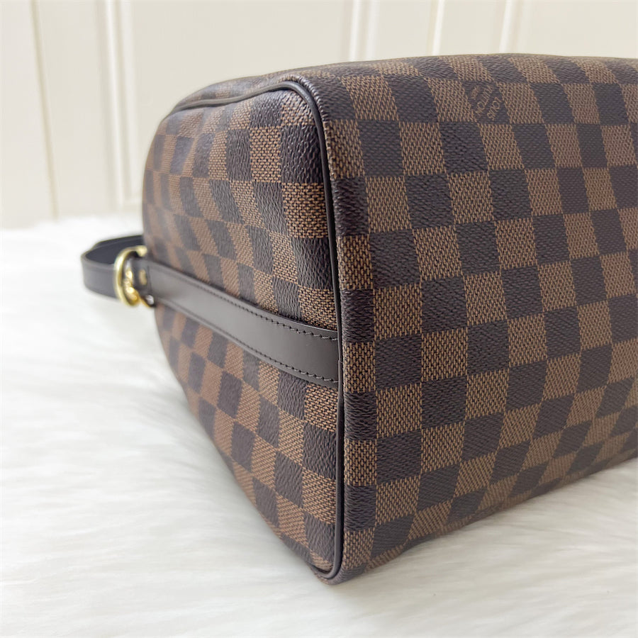 LV Speedy 30 Bandouliere in Damier Ebene Canvas GHW
