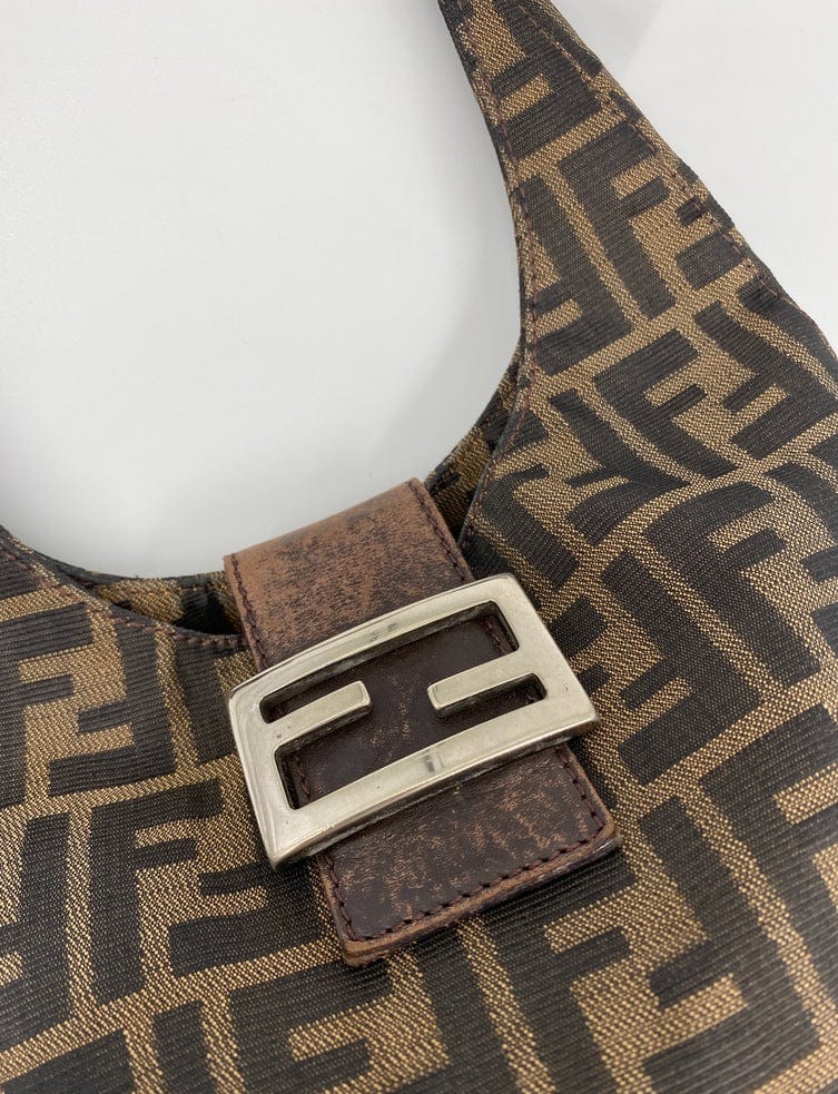 Fendi Zucca Hobo Bag in brown Zucca canvas