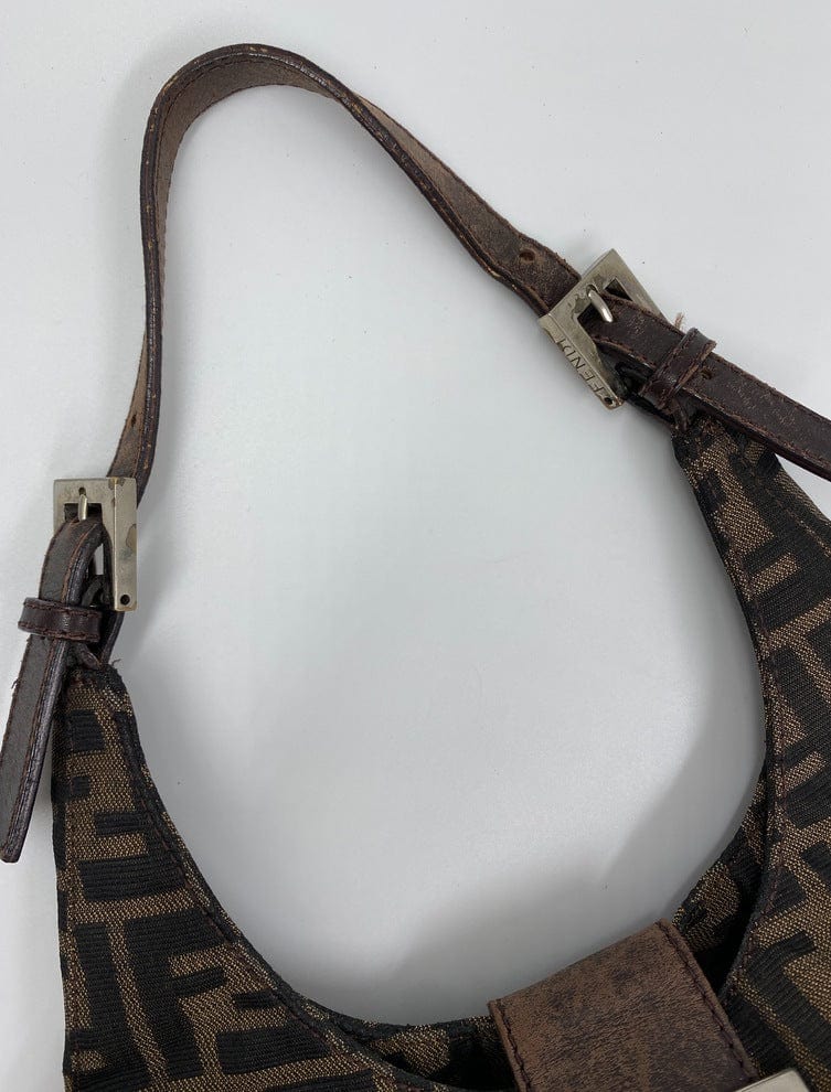 Fendi Zucca Hobo Bag in brown Zucca canvas