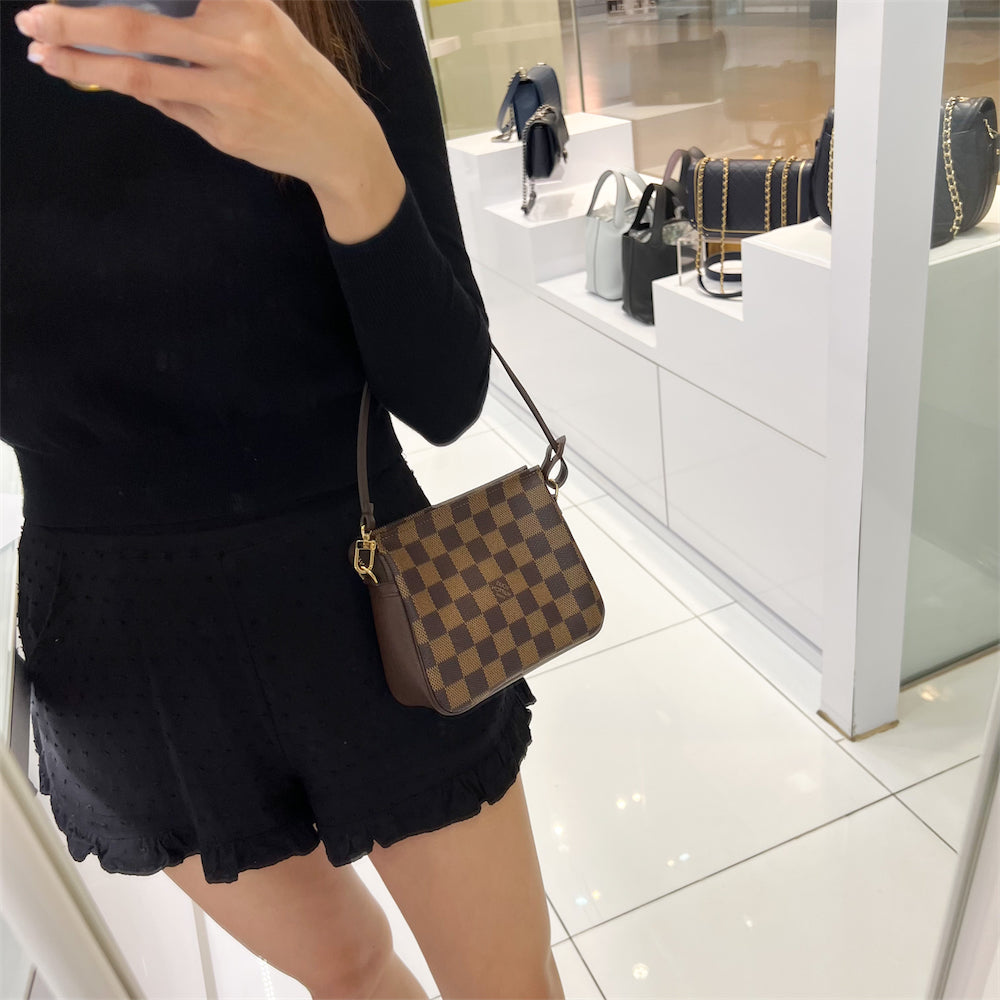 LV Mini Bag / Pochette in Damier Ebene Canvas GHW