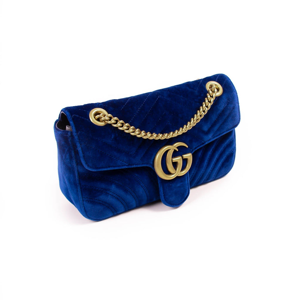Gucci GG Marmont Small Velvet MetalassÃƒÆ’Ã‚Â© Bag