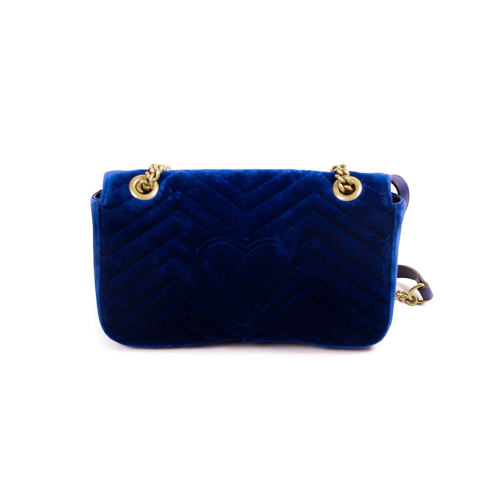Gucci GG Marmont Small Velvet MetalassÃƒÆ’Ã‚Â© Bag