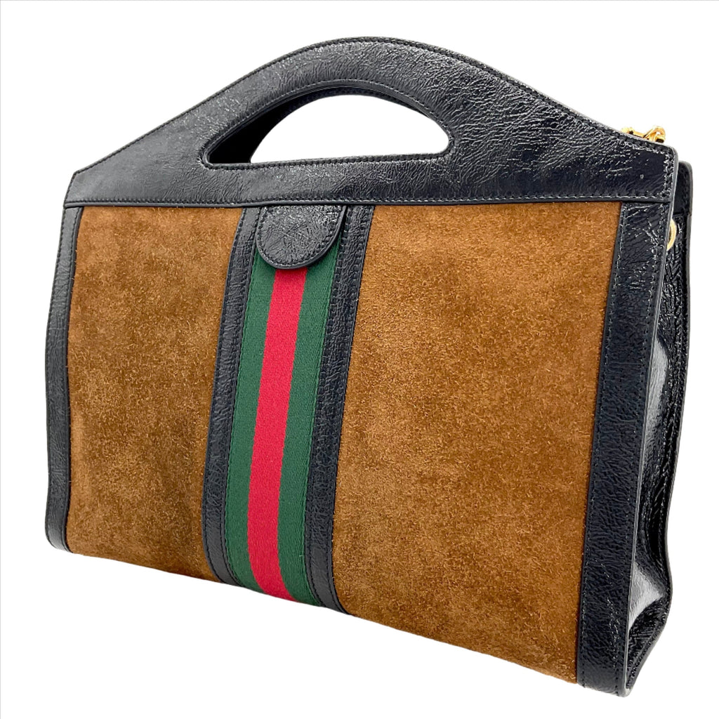 GUCCI Ophidia Handle Bag Suede Medium