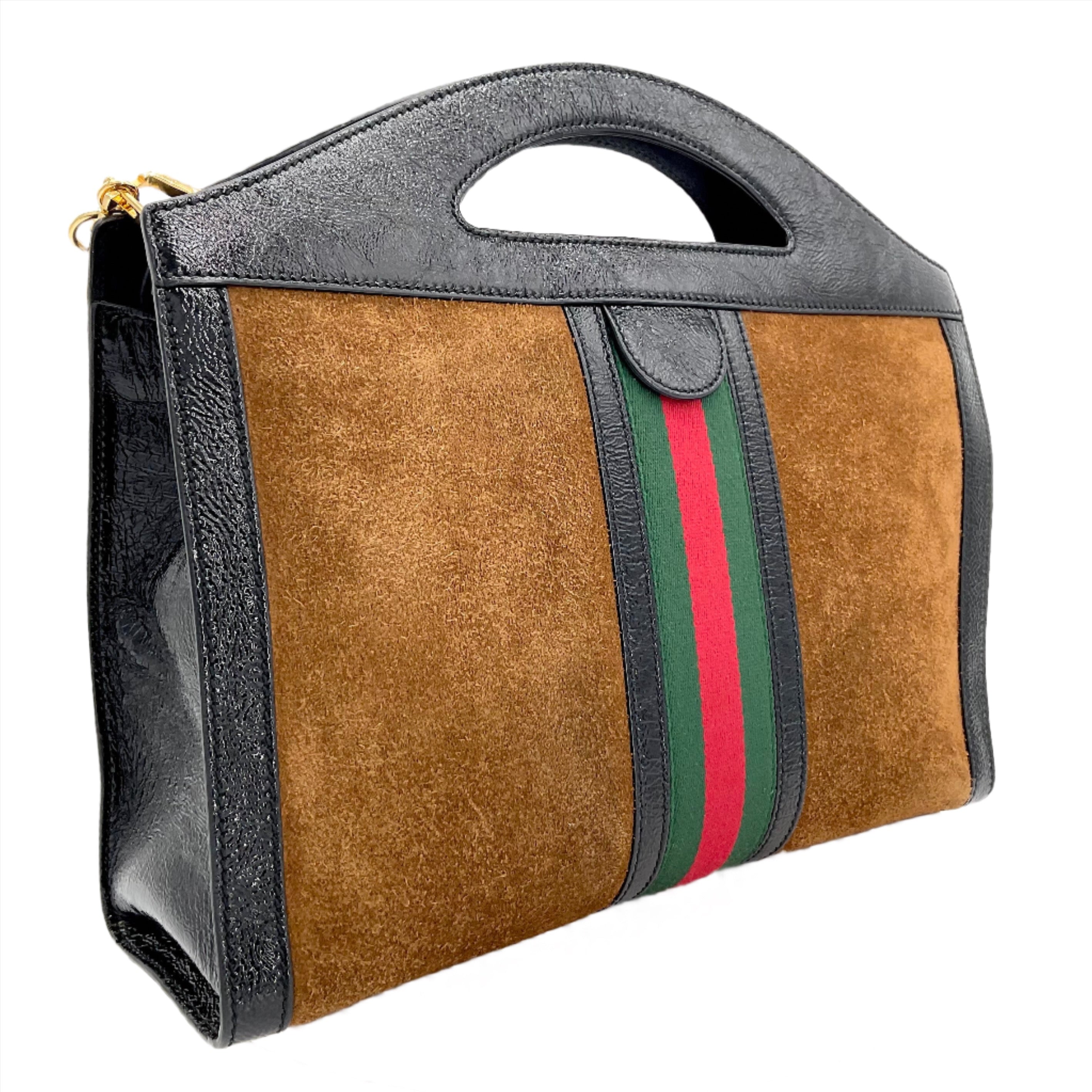 GUCCI Ophidia Handle Bag Suede Medium