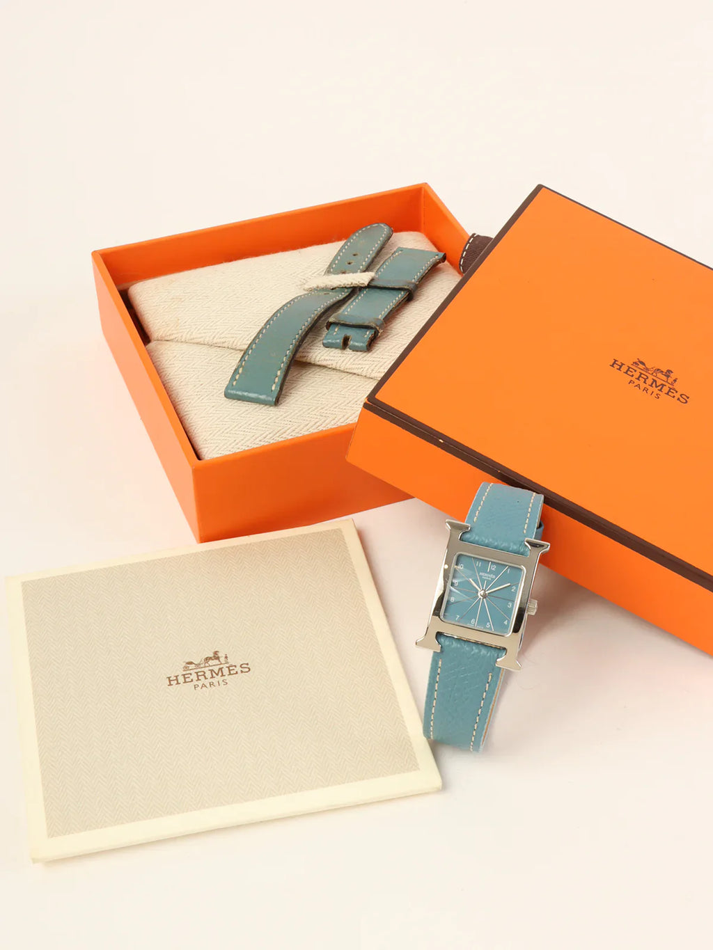 HERMES H Watch Blue
