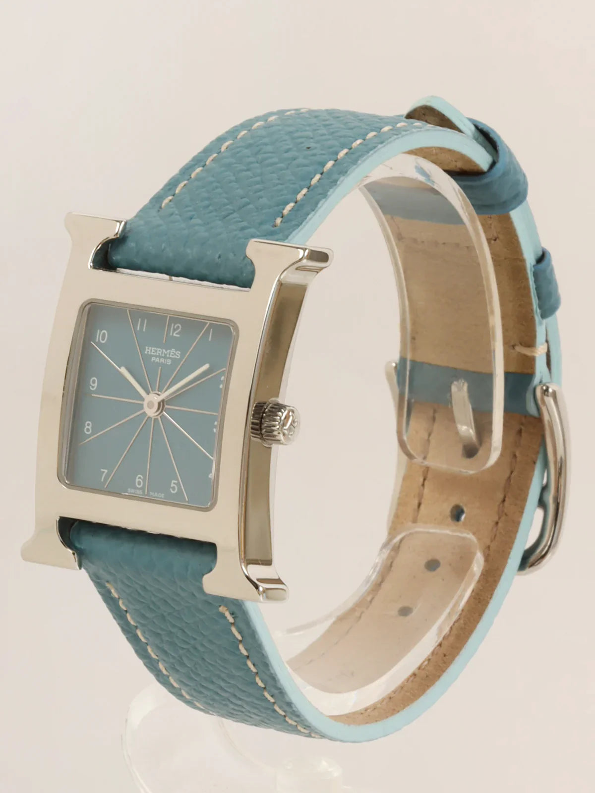 HERMES H Watch Blue
