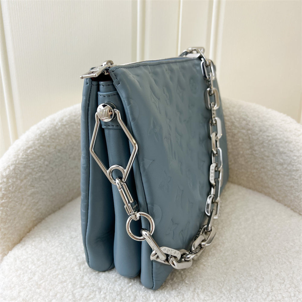 LV Coussin PM in Light Blue Puffy Lambskin and SHW