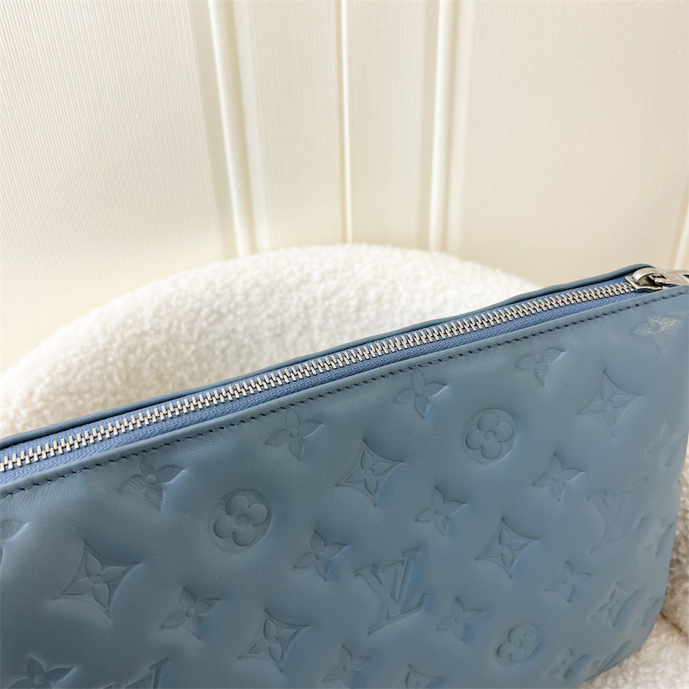 LV Coussin PM in Light Blue Puffy Lambskin and SHW