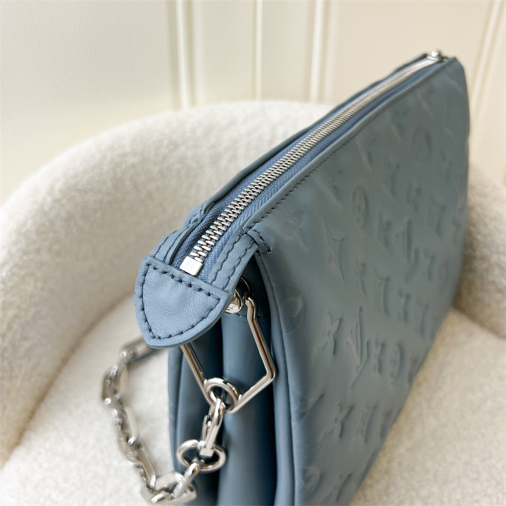 LV Coussin PM in Light Blue Puffy Lambskin and SHW