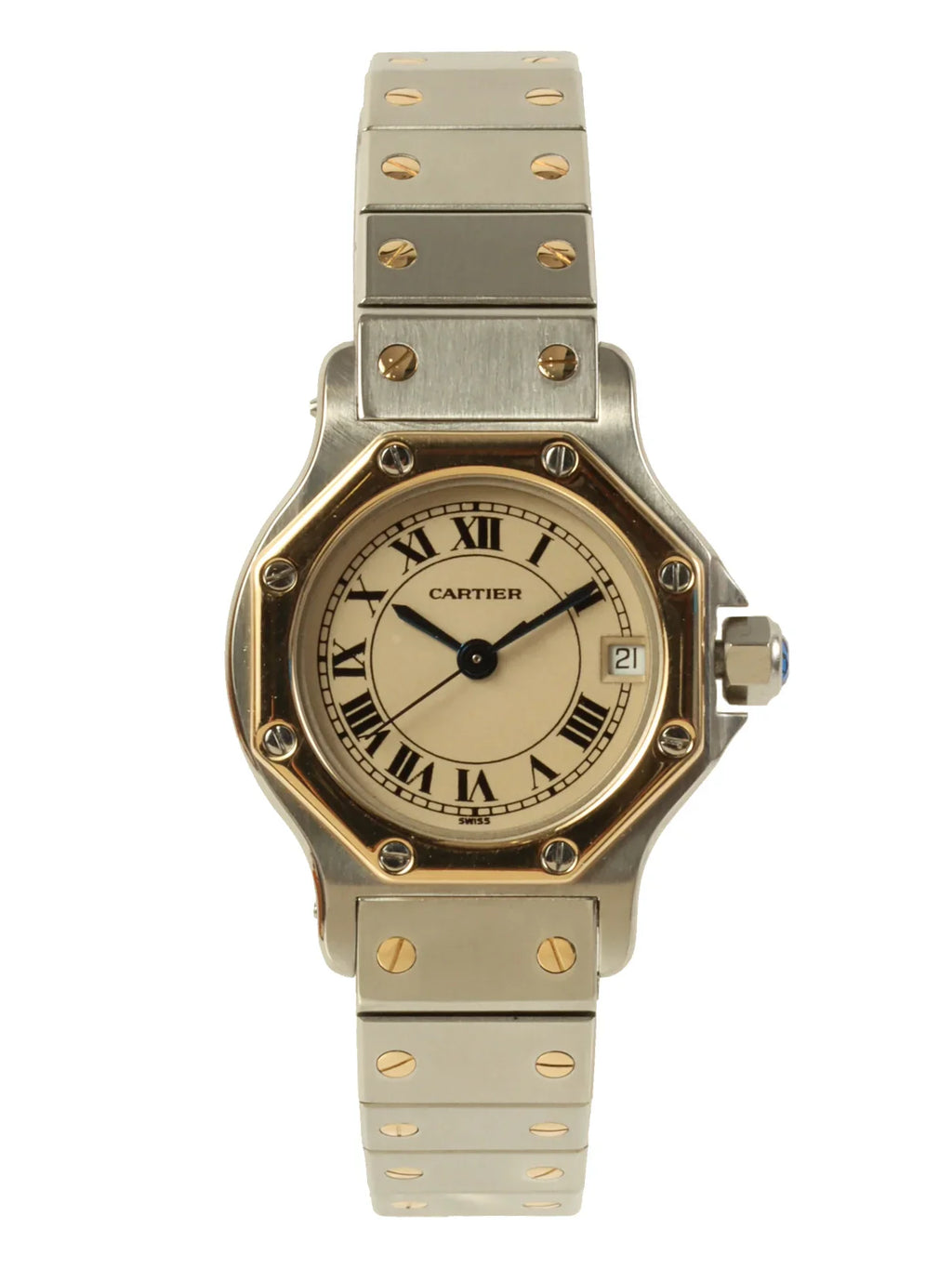 CARTIER Santos Octagon Silver/Gold