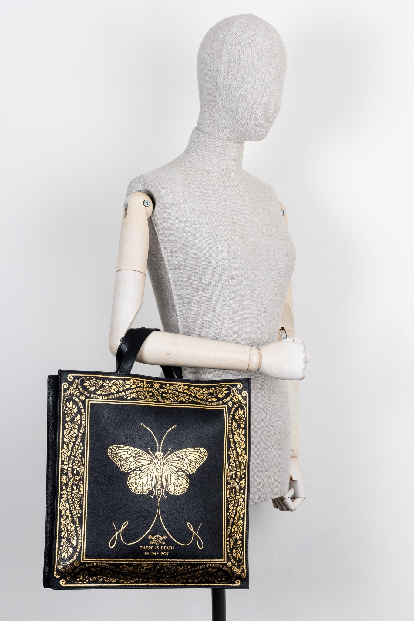 GUCCI Tote Butterfly Convertible Black