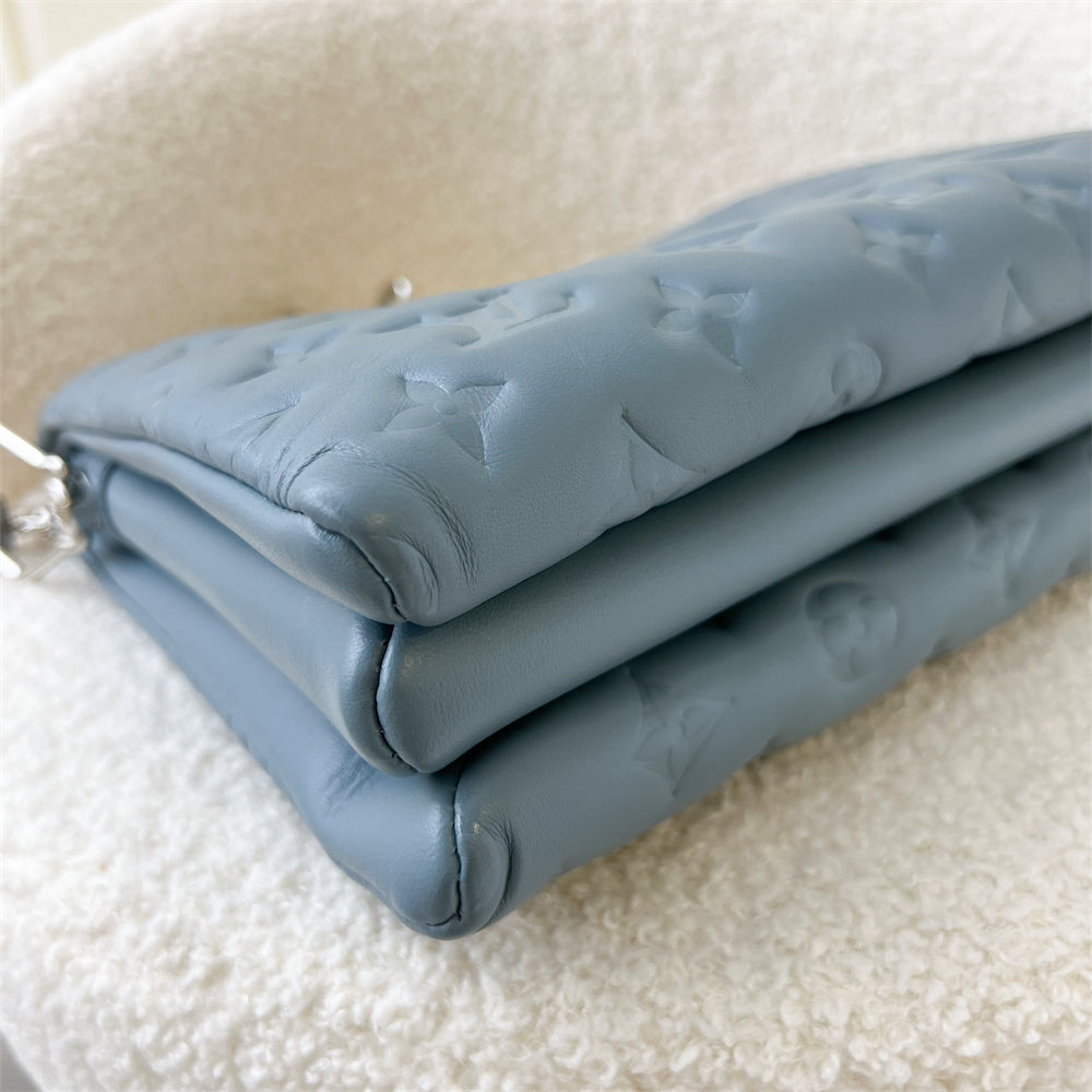 LV Coussin PM in Light Blue Puffy Lambskin and SHW