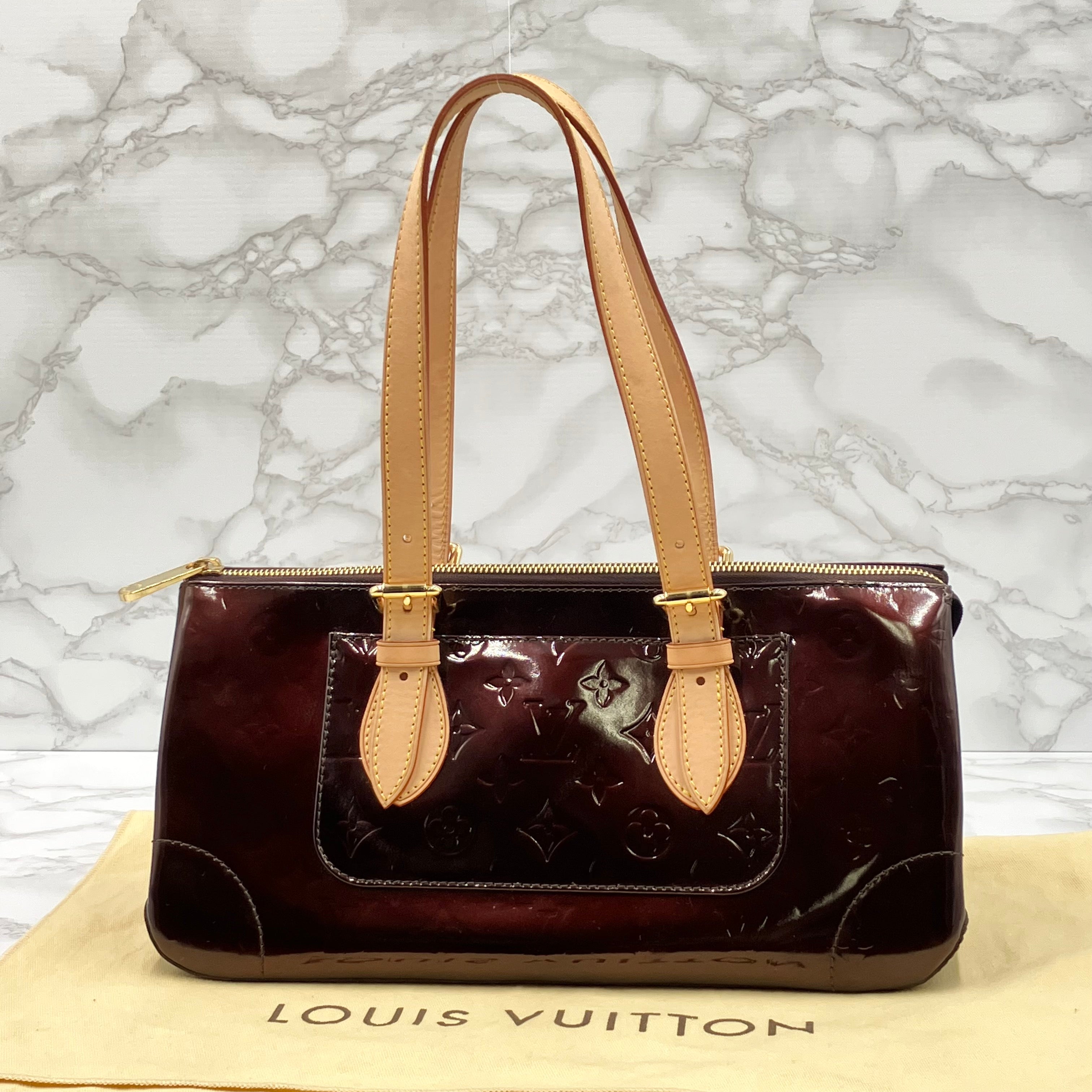 LOUIS VUITTON vernis rosewood avenue handbag