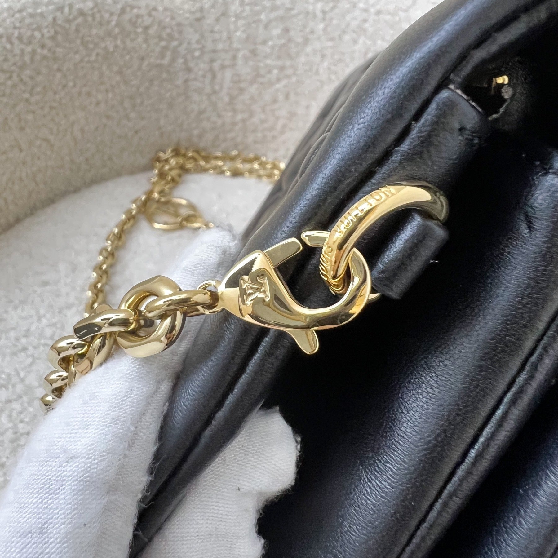 LV Pochette Coussin in Black Puffy Lambskin and GHW