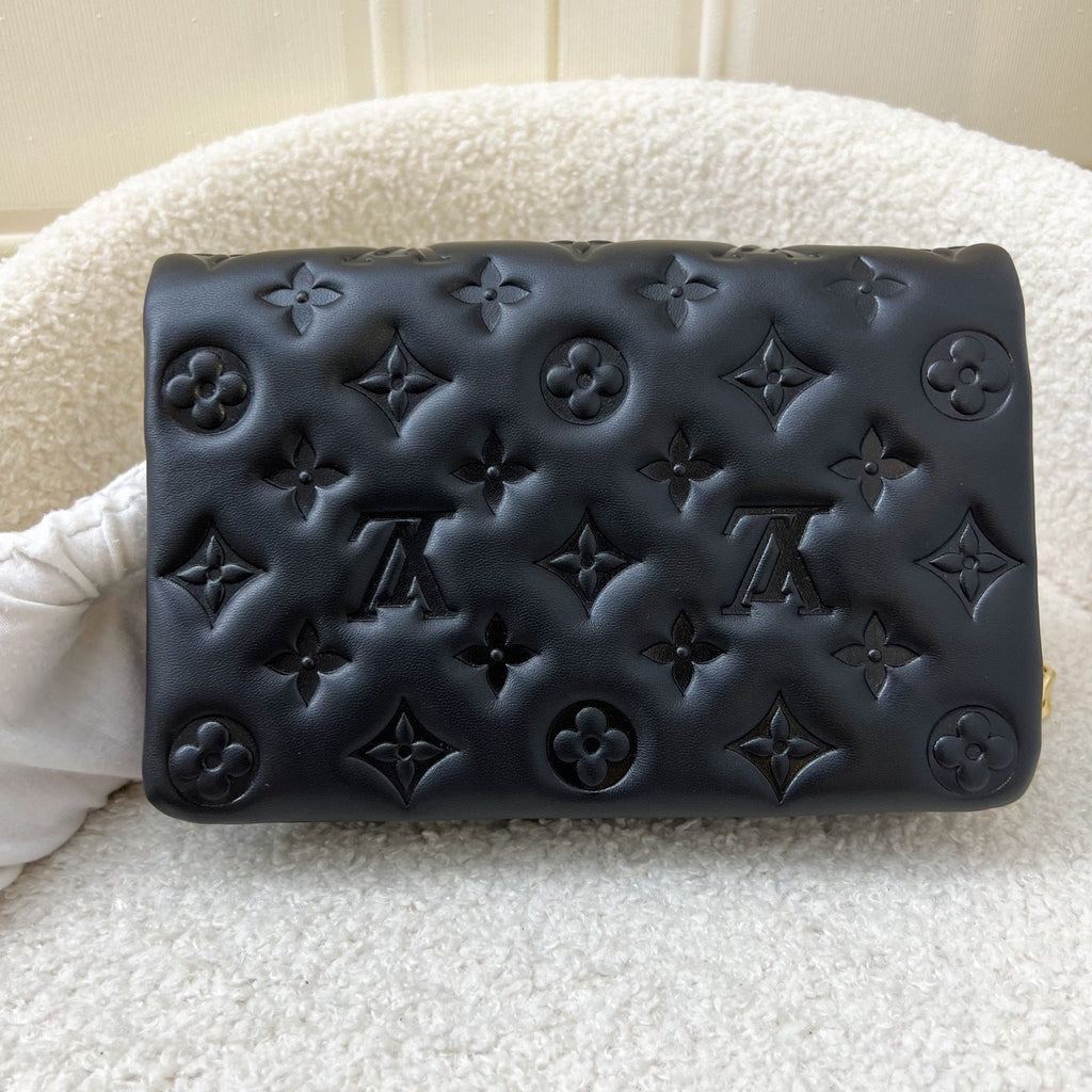 LV Pochette Coussin in Black Puffy Lambskin and GHW
