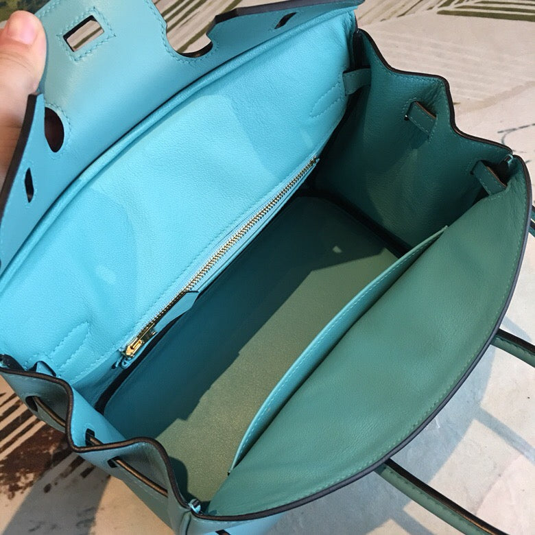 GLAMI Birkin Light Blue For Women Silver Toned Hardware 9.8in/25cm