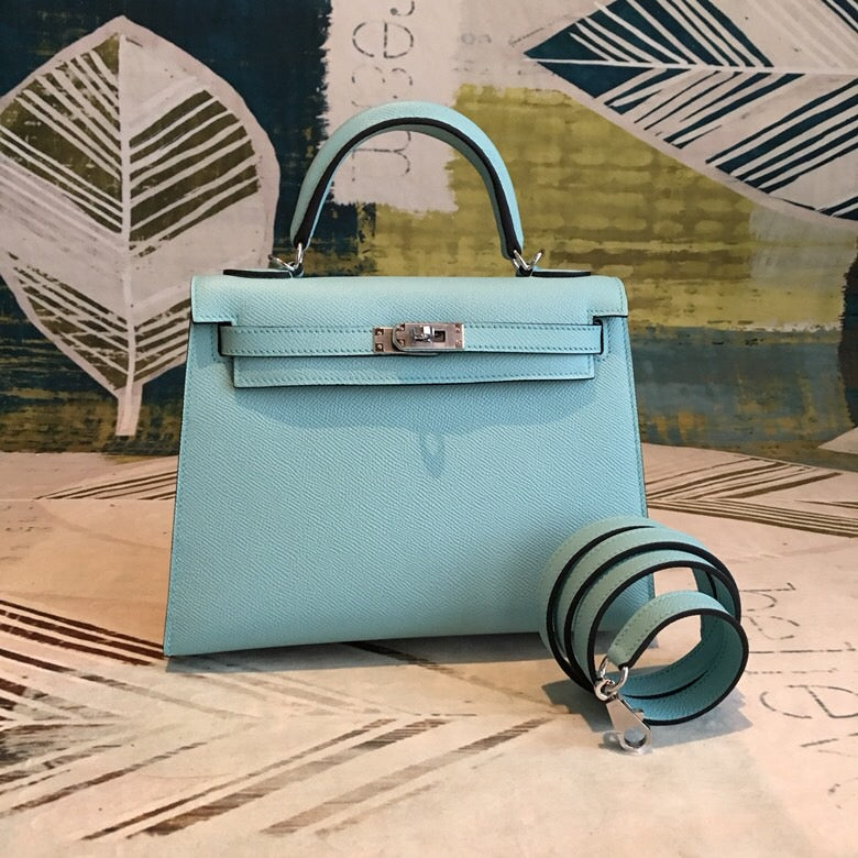 GLAMI Kelly Light Blue For Women Silver Toned Hardware 10in/25cm