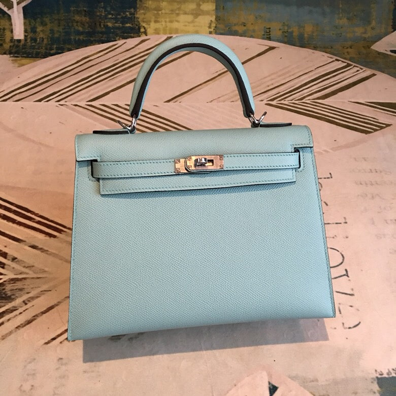 GLAMI Kelly Light Blue For Women Silver Toned Hardware 10in/25cm