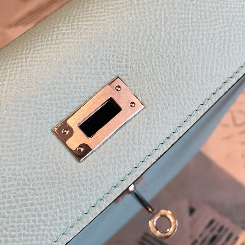 GLAMI Kelly Light Blue For Women Silver Toned Hardware 10in/25cm