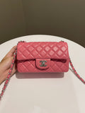 Chanel 23B Quilted Mini Rectangular Pink Lambskin