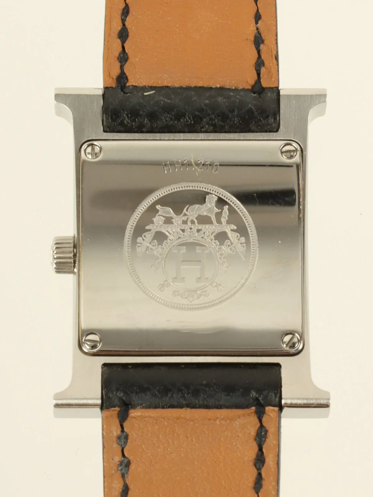 HERMES 2002 Made H Watch Black/Silver