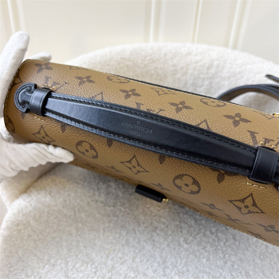 LV Pochette Metis in Reverse Monogram Canvas, Black Leather and GHW